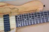 Guitare basse électrique ASH Neck-Thru-Body à 6 cordes d'usine avec lignes de carte Les matériels noirs peuvent être personnalisés selon les exigences