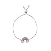 Färgglada Rhinestone Rainbow Pendant Halsband Kvinnor Rainbow Clavicle Chain Halsband Mode Smycken Tillbehör Gåva för kärlek