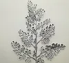 20pcs 34*21 cm Rama de hojas de polvo de brillo para accesorios de arreglos florales Decoración de jardín de bodas en el hogar