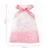 100pcslot DIY Candy Cookie Biscuit Bag Clear Pink Cherry Blossoms Printed Gift Bag Small Plastic Packing Bags For Wedding Party7407210