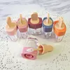 5ml kolorowe puste diy błyszczące błyszczące butelki różowe zielone pomarańczowe słodkie lody kształt cute lipgloss szminka rurka dla dziewczyn