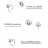Real 925 Sterling Silver Silver Droping CZ Diamond Ring com logotipo e caixa original Fit Pandora Casamento Anel de Casamento Jóias Para As Mulheres