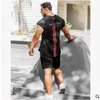 Ny designer gym bodybuilding t-shirt sport t-shirts män ärmlös tee shirt homme fitness träning tops tunna print bulking tshirt