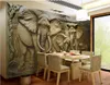 3D Wallpaper Custom Po Mural Golden reliëf olifant tv achtergrond achtergrond huisdecor 3d muurschilderingen behang voor muren 3 d8899943