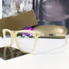 Luxury Top Fashion Brand-Desiger Charment Glasses Steampunk Frame Recept Round Women Glasse Retro Optiska glasögon Män Eyew2600