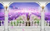 Lage prijs voor behang lavendel bloem zee 3D TV achtergrond Muur 3D Floral Wallpaper Personaliseer je favoriete behang