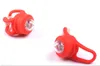 Cykellampor Cykling Silikon Bike Head Frog Ljus bakhjul LED Flash Taillight Tail Lampa med CR2032 Batteri