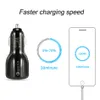 6A QC3.0 Fast Charger Car Charger 2U 5V Dual USB Ports Fast Charging Adapter for iPhone Samsung Huawei Metro Smart Phones in OPP Bag