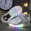 Heelys Children Glowing Sneakers Kids Roller Inline Skate Shoes with one Wheels Girls Boys Led Light up shoe