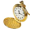 Vintage oro locomotora Motor ferrocarril tren Steampunk reloj de bolsillo para hombres mujeres encantador colgante collar reloj Relogio Bolso