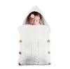 Bébé Couverture Tricoté Crochet Bouton Sac De Couchage Enfants Toddler Sleep Sack Poussette Wrap Hiver Chaud Épais Couverture pour Filles Garçons Cadeaux C1585