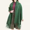 Wholesale New Autumn Winter Warm Thick Coarse Solid Color Scarf Shawl with Tassels Scarf for Ladies Girls