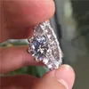 choucong Elegant Flower Ring 925 sterling Silver Claw set 3ct diamante Fidanzamento Wedding Band Anelli per gioielli da donna