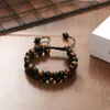 Essential Oil Bracelet Adjustable Beads Double Rows Lava Rock Bracelet Perfume Diffusion Yoga Birthday Gift