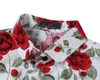 Новая мужская повседневная рубашка с длинным рукавом Мода Rose Flower 3D Печатная цветочная рубашка с отложным воротником Slim Fit Рубашка Для мужской одежды