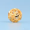 Ny lyxig 18K Gul Gold Bees Honeycomb CHARM SET ORIGINAL BOX FÖR PANDORA 925 Sterling Silver DIY Bracelet Charms Smycken Tillbehör