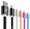 Câbles de charge rapide Cordon de fil tressé en nylon Câbles USB de synchronisation en métal Chargeur de données Câble de type C Chargeurs USB-C
