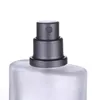 Botellas portátiles de vidrio transparente esmerilado de 50ml para pulverizar perfumes, envases cosméticos vacíos con pulverizador de bomba, botellas aromáticas, Stock a granel