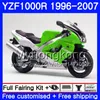 Kropp för Yamaha YZF1000R Thunderace 02 03 04 05 06 07 Grön Silvery 238HM.47 YZF 1000R YZF-1000R 2002 2003 2004 2005 2006 2007 FAIRING KIT