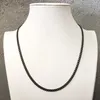 A granel, 5 uds., lote de 5mm/8mm, 24 '', collar de cadena lisa negra de acero inoxidable, joyería fresca de moda para hombre, regalos de alta calidad