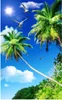 Картина Гостиная Спальня Потолок Фреска Обои Декор 3D потолки Голубое небо белые облака кокосовой пальмы плафон