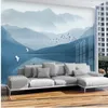 beautiful scenery wallpapers New Chinese style landscape 3d wallpapers living room TV background wall
