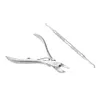 2 stks Roestvrij Nail Cuticle Scissor Ingruwing Teenail Cleaner Finger and Toe Nail Clippers Nipper Manicure Pedicure Tool