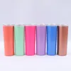 20oz skinny tumblers stainless steel vacuum cups double wall insulation thermal tumblers portable outdoor camping skinny cups with straw