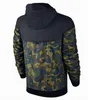 Berömd Desinger Army Camo Sweatshirts Hooded Höst Långärmad Zipper Windbreaker Jogging Sportkläder Gym Workout Mäns Jackor Windcheater