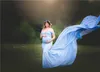 Maternity Off Shoulder Dress Maternity Pography Props Cotton Chiffon Pregnancy Shooting Po Dresses Maxi Gown Dress351C2374491