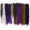 Senegalese Twist Braid Hair 18/22 Inch 30Roots/PCS Synthetic Braiding Hair Extension Crochet Hair Black Red LS23