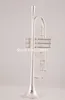 Fallande Tune BB Trumpet TR-305GS Sliver Plated Musical International Musical Instrument med alla Tillbehör