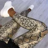 2020 Ny ankomst kvinna damer leopard orm djur print hög midja stretchy leggings mager byxor