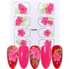 5D Embossed Rose Nail Sticker Blooming Engraved Leaf Water Slider For Nails Art Decorations Decal Flower Manicure3263669