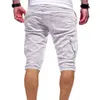 Casual Solid Knee Length Joggers Pockets Shorts Men Clothes Drawstring Sweatpants Short Pantalon Corto Hombre Chort Homme 1# Y19050702