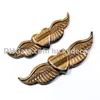 2Pcs Hand Carved Natural Cute Yellow Tiger Eye Stone Crystal Amulet Flying Angel Wings and Heart Love Powers Protection Energy Ornament Gift