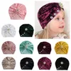 Velvet Baby Hat With Pearls for Girls Autumn Winter Boy Cap Photography Props Elastic Infant Beanie Turban Hat Baby Accessories