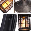 Rustic Iron Waterproof LED Outdoor Wall Lamp Vintage Kerosene Lantern Street Light Industrial Wall Sconce For Bar Coffee Shop