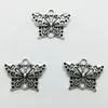 Lot 100 pièces papillon Animal Tibet argent breloques pendentifs bijoux bricolage pour collier Bracelet boucles d'oreilles Style rétro 19*25mm