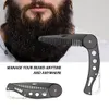 Pliant Mustache Barbe peigne anti-statique Peigne Brosse à cheveux de poche en acier brosse à cheveux pour homme femme