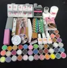 Professional 42 Acrylic Liquid Powder Glitter Clipper Primer File Nail Art Tips Verktyg Brush Tools Set Kit New3882177