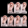 Cerceau boucle d'oreille oreille clou ornements mode mâle en acier inoxydable 316L noir Simple personnalité cercle oreille anneau boucle d'oreille Huggie5066995