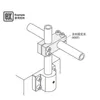 Connector Optical Axis Cross Clamp Connector Block Låsning Fixeringsblock Aluminium Vertikal Fixing Clamp Optisk Axel Klämma Samma diameter