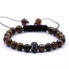 Verstelbare armband lava stenen etherische olie diffuser armband gevlochten touw steen yoga heren en dames