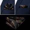 2020 Nieuwe Mode Heren Pak Vest Gold Paisley Black Silk Vest Mouwloze Formele Zakelijke Jas Jurk Vesten voor Mannen DIBANAND