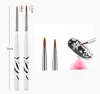 8 styles Brouss de pinceau Set Zebra Draw Draw UV Gel acrylique Polite Nail Art Art Pain Manucure Conseils d'onglet Kits à outils C0124356595