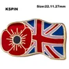 För att vi inte glömmer Poppy Flower Lapel Pin Flag Badge Lapel Pins -märken Brosch XY0120303N2915
