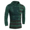 Мода-Европейского Стиль Mosaic флага Мужской Stripe Tie Водолазка майках человек Мода Hoodie