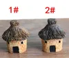 Nya trädgårdsdekorationer anländer 3cm Söt hartshantverk Hus Fairy Miniatyrer Gnome Micro Landscapedecor Bonsai för heminredning