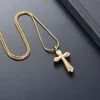 IJD9154 MENS KEEPTACEMEDEMELY HELA STALTLESS STÅL LITTA CROSS MEMORIAL ASHES Pendant Necklace Women Keepsake Urns1224851